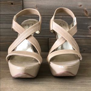 Jessica Simpson Nude Heel Platform Sandals